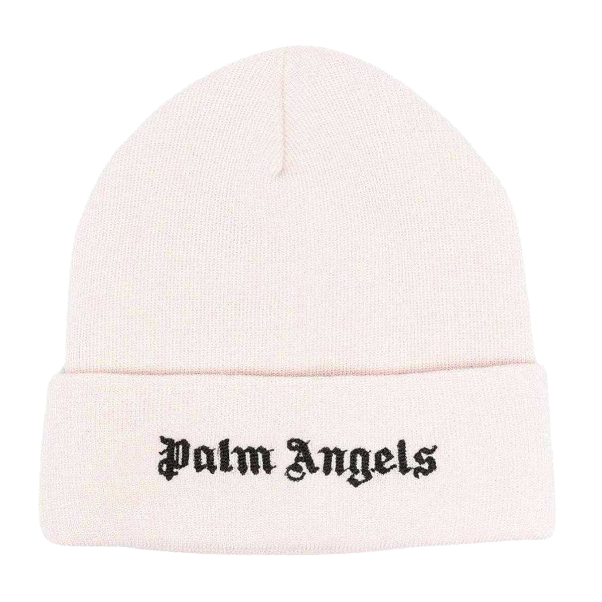 Beige - Front - Palm Angels Logo Fine Knit Beanie