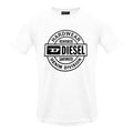 White - Front - Diesel Mens Hardware Circle Logo T-Shirt