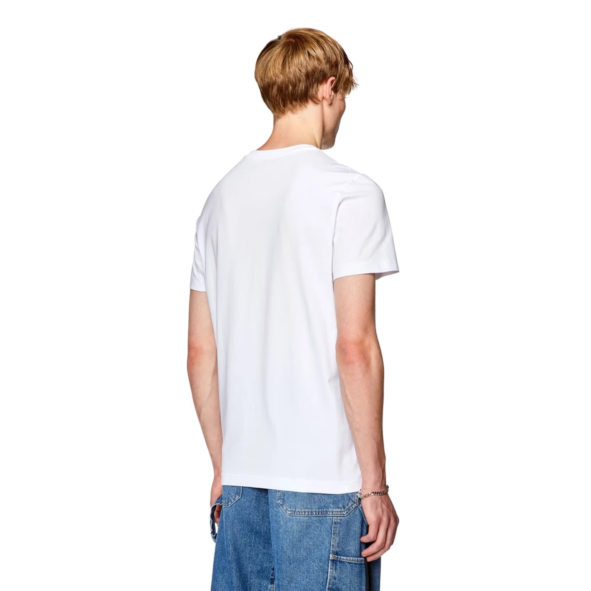 White - Lifestyle - Diesel Mens Hardware Circle Logo T-Shirt