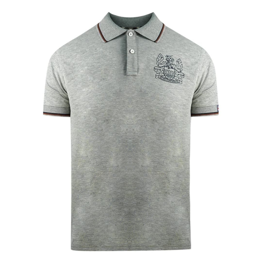 Grey - Front - Aquascutum Unisex Adult Aldis Crest Polo Shirt