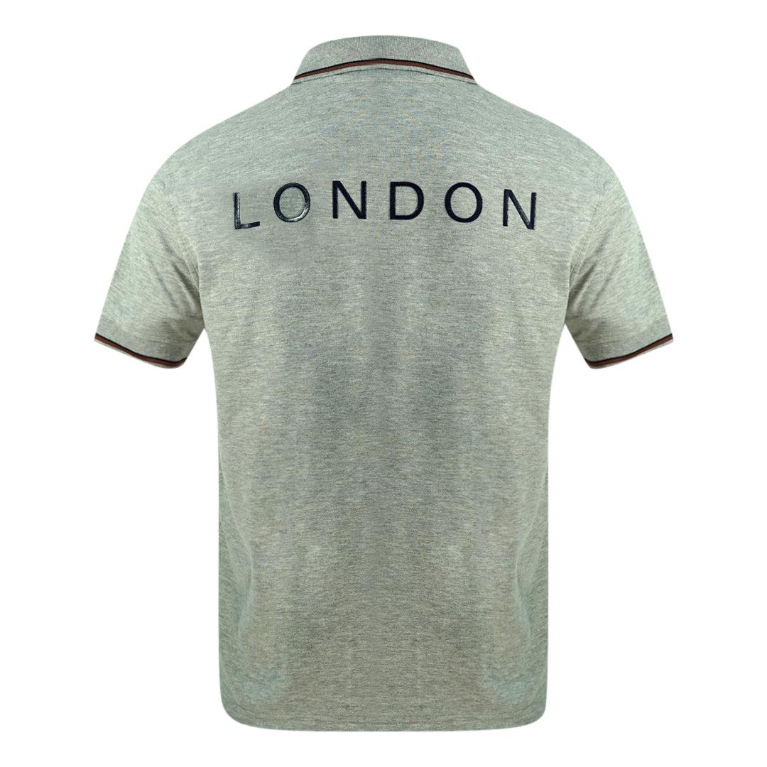Grey - Back - Aquascutum Unisex Adult Aldis Crest Polo Shirt