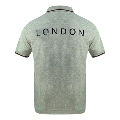 Grey - Back - Aquascutum Unisex Adult Aldis Crest Polo Shirt