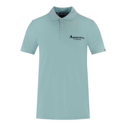 Light Blue - Front - Aquascutum Unisex Adult London Classic Polo Shirt