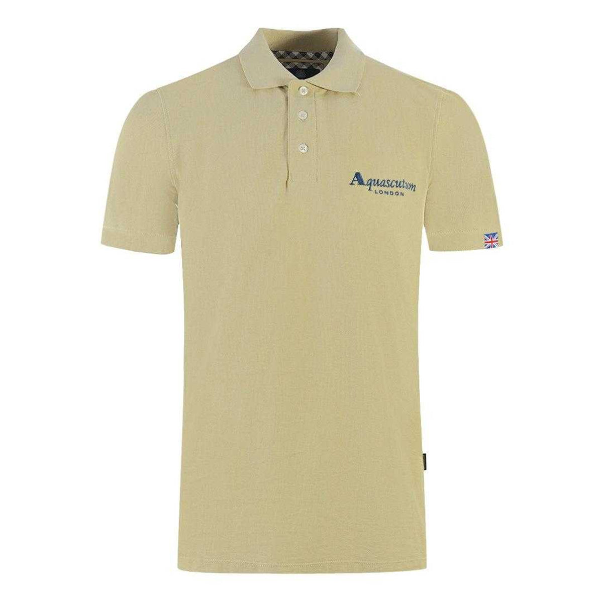 Beige - Front - Aquascutum Unisex Adult London Classic Polo Shirt