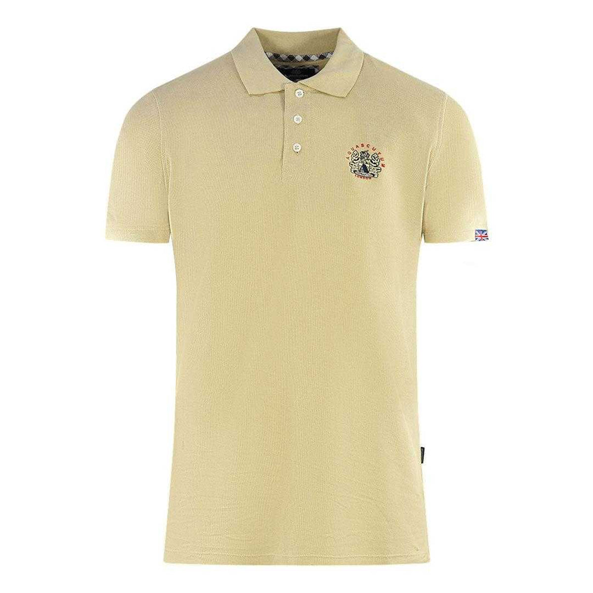 Beige - Front - Aquascutum Unisex Adult London Crest Polo Shirt