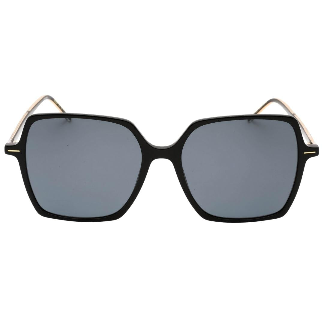 Black-Gold-Grey - Front - Hugo Boss Mens Square Sunglasses