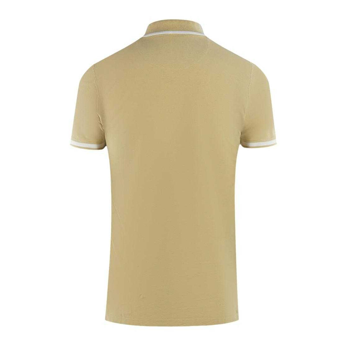 Beige - Back - Aquascutum Unisex Adult Aldis Tipped Polo Shirt