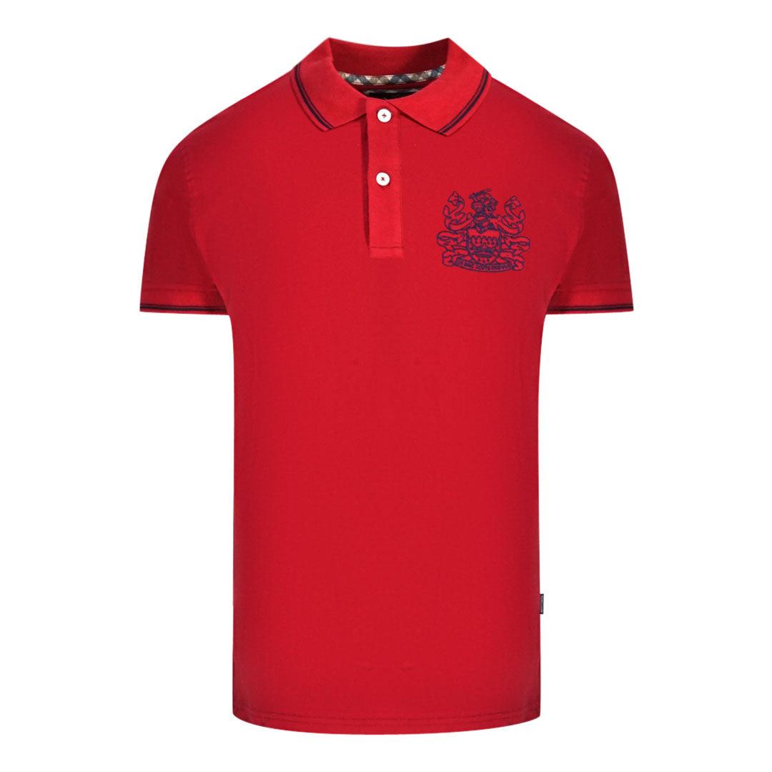 Dark Red - Front - Aquascutum Unisex Adult Aldis Tipped Polo Shirt