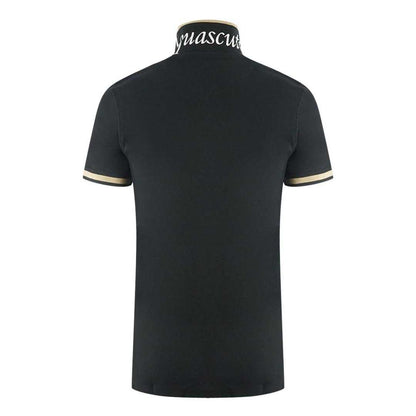 Black - Side - Aquascutum Unisex Adult Aldis Tipped Polo Shirt