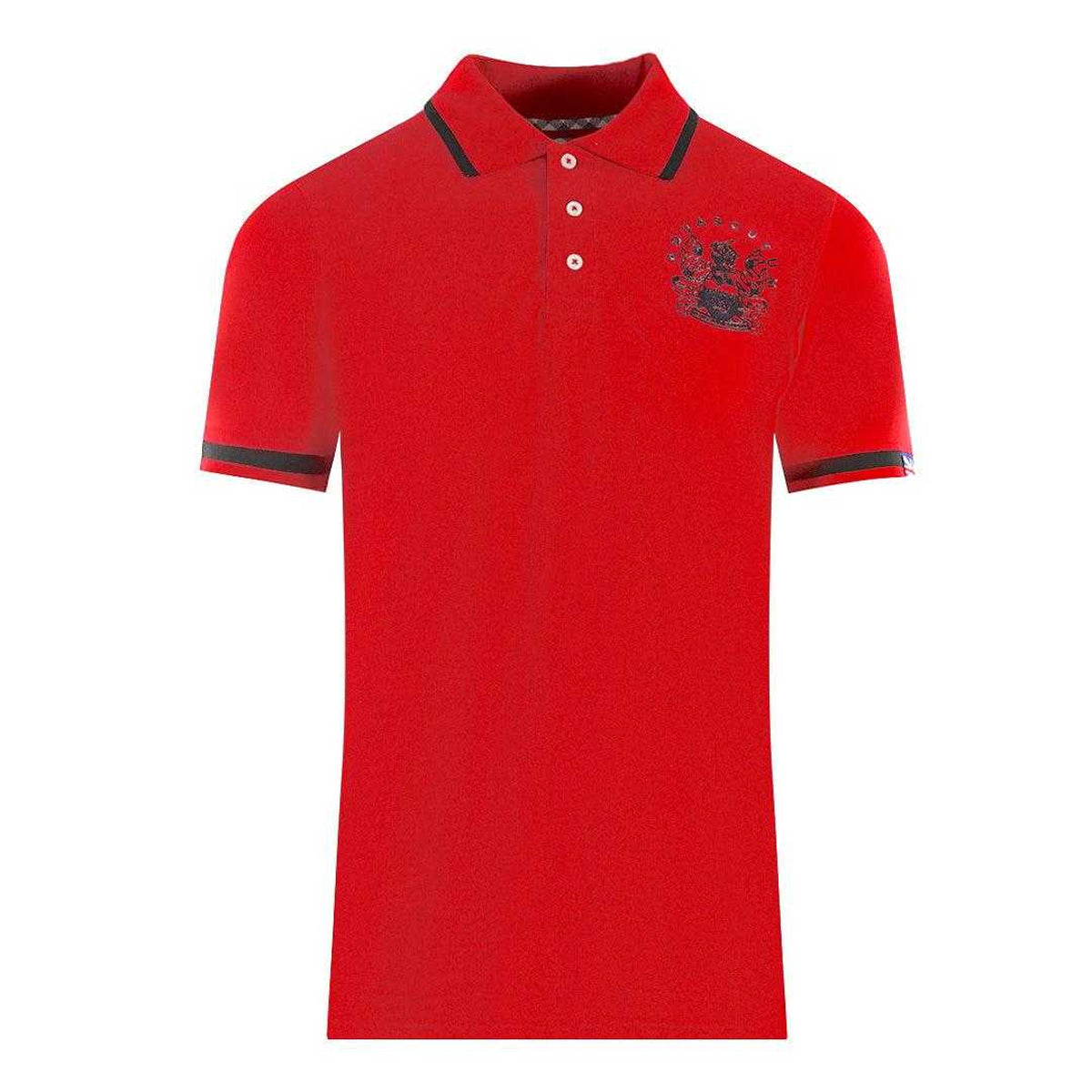 Red - Front - Aquascutum Unisex Adult Aldis Tipped Polo Shirt