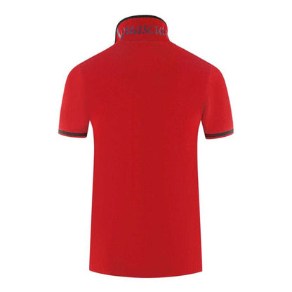 Red - Side - Aquascutum Unisex Adult Aldis Tipped Polo Shirt