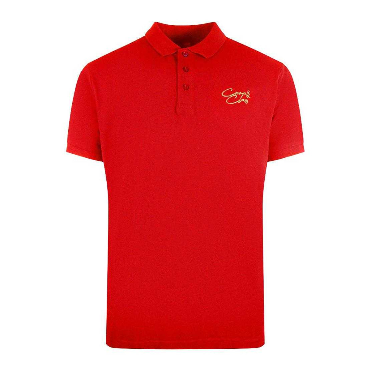 Red - Front - Cavalli Class Unisex Adult Signature Logo Polo Shirt