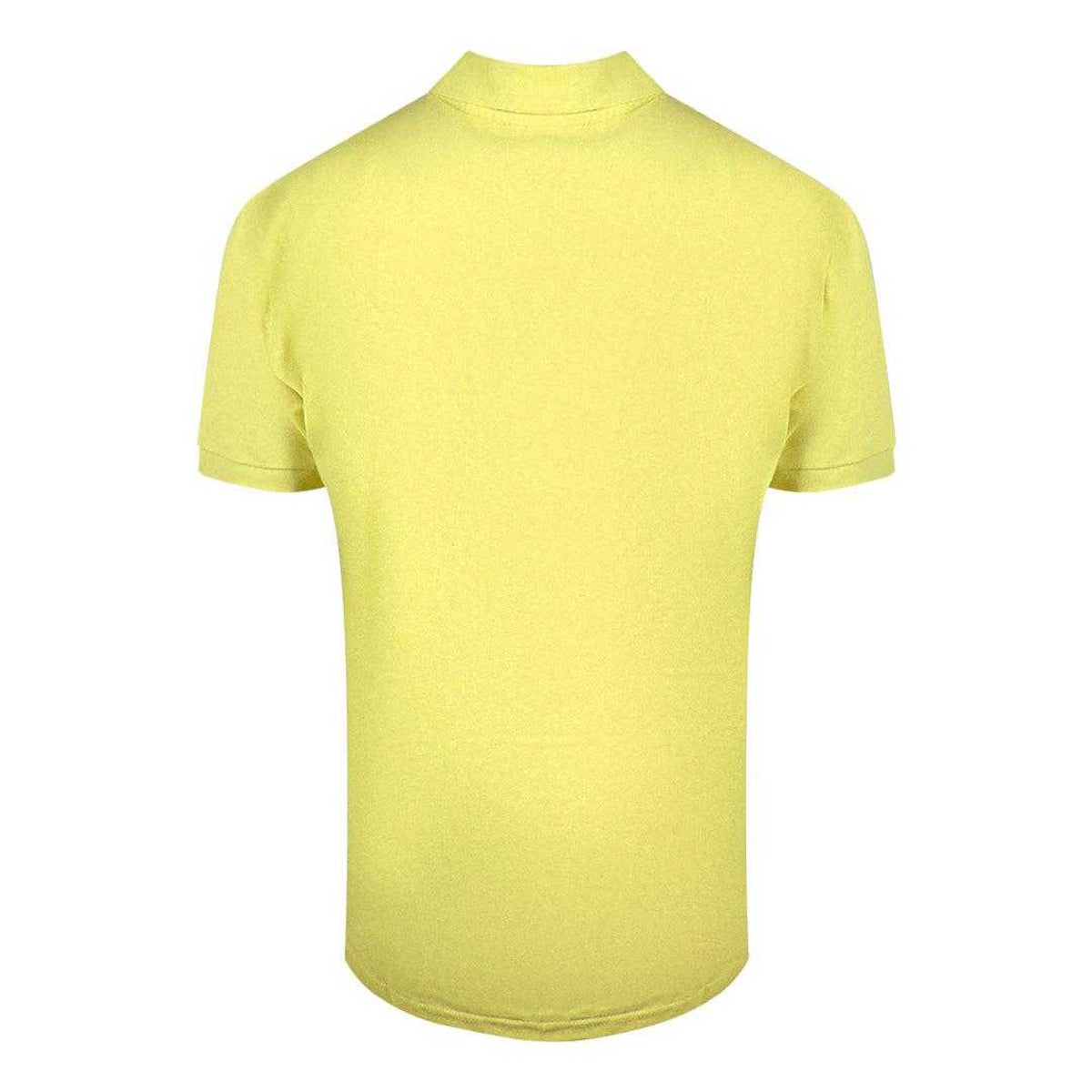 Yellow - Back - Cavalli Class Unisex Adult Signature Logo Polo Shirt