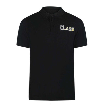 Black - Front - Cavalli Class Unisex Adult Vibrant Floral Logo Polo Shirt