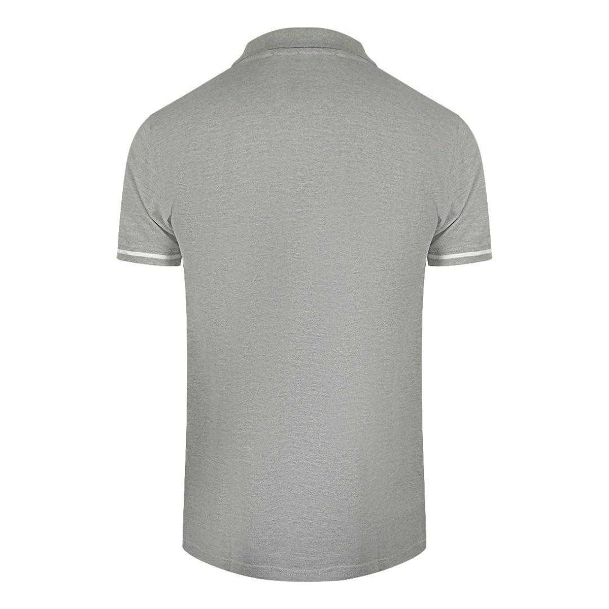 Grey - Back - Cavalli Class Unisex Adult Vibrant Floral Logo Polo Shirt