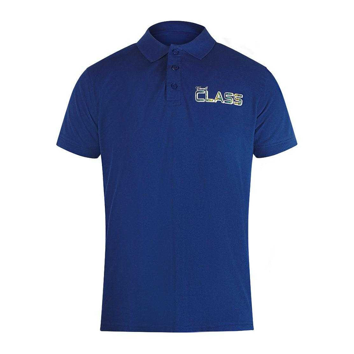 Royal Blue - Front - Cavalli Class Unisex Adult Vibrant Floral Logo Polo Shirt