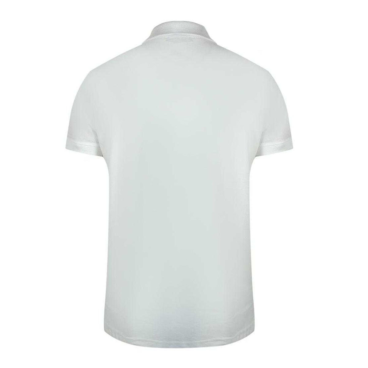 White - Back - Cavalli Class Unisex Adult Vibrant Floral Logo Polo Shirt