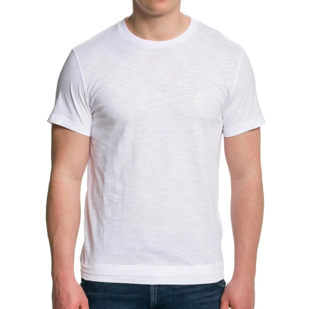 White - Side - Diesel Unisex Adult Tonal Logo T-Shirt