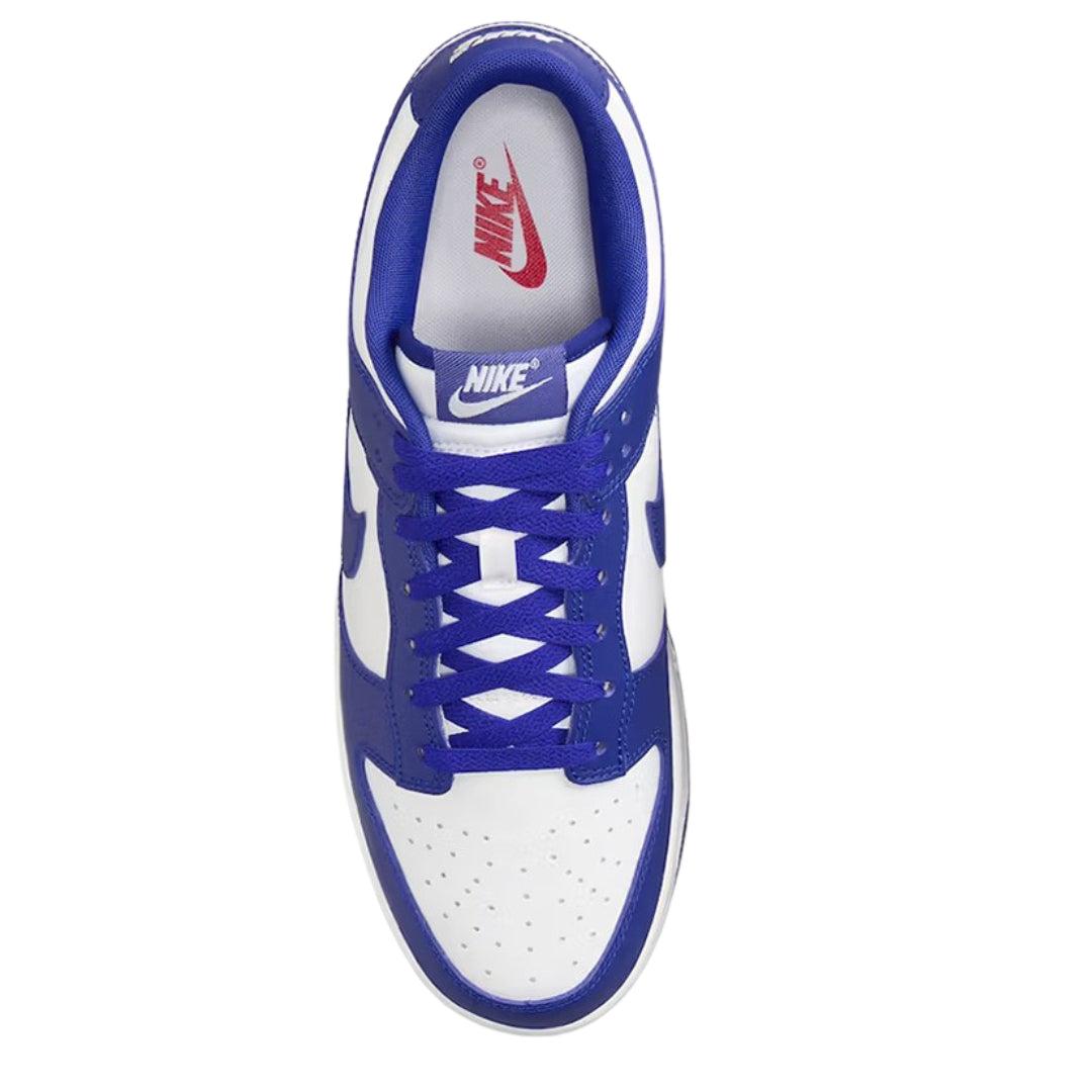 Blue-White - Side - Nike Mens Dunk Retro Leather Trainers