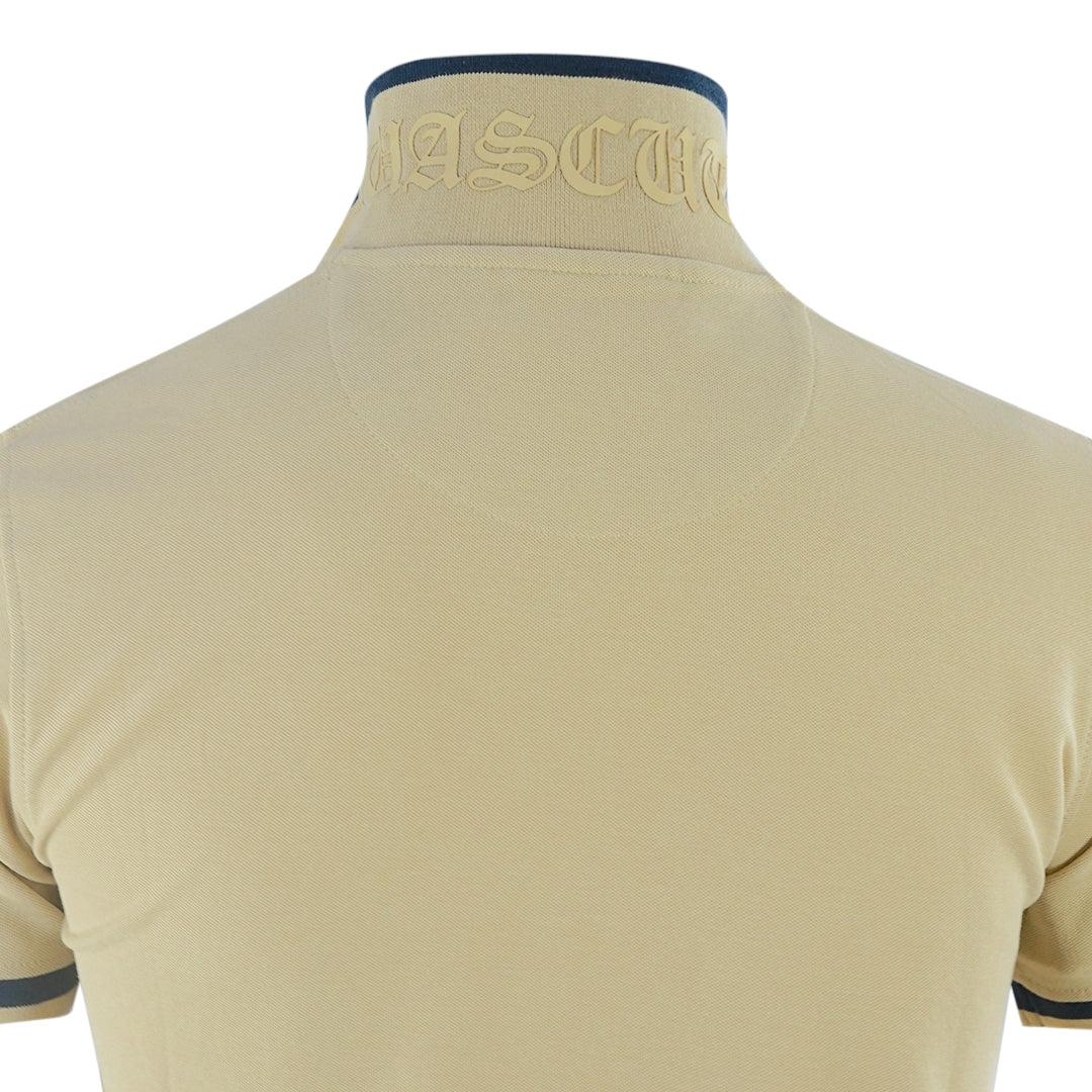 Beige - Side - Aquascutum Unisex Adult AQ 1851 Embroidered Tipped Polo Shirt