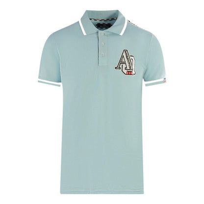 Blue - Front - Aquascutum Unisex Adult AQ 1851 Embroidered Tipped Polo Shirt
