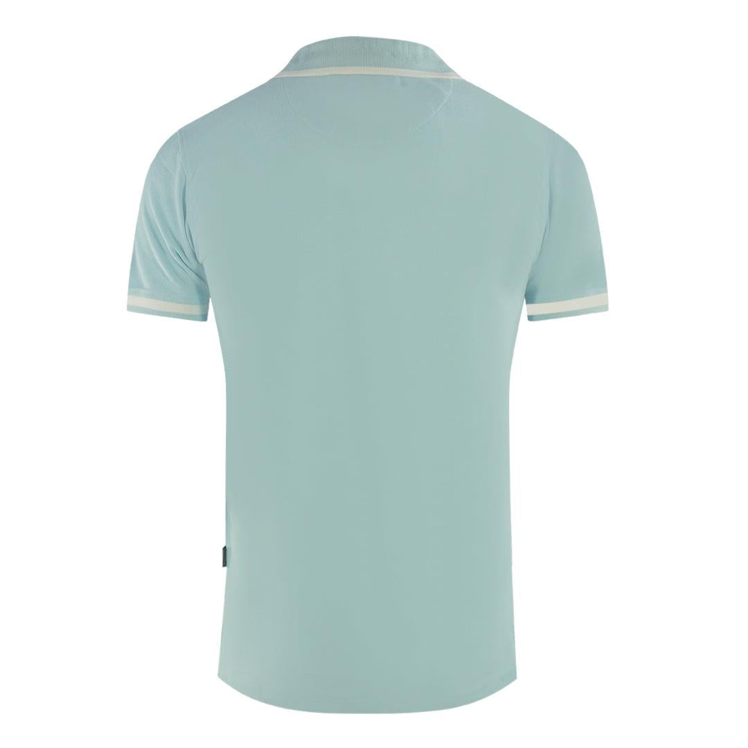 Blue - Back - Aquascutum Unisex Adult AQ 1851 Embroidered Tipped Polo Shirt