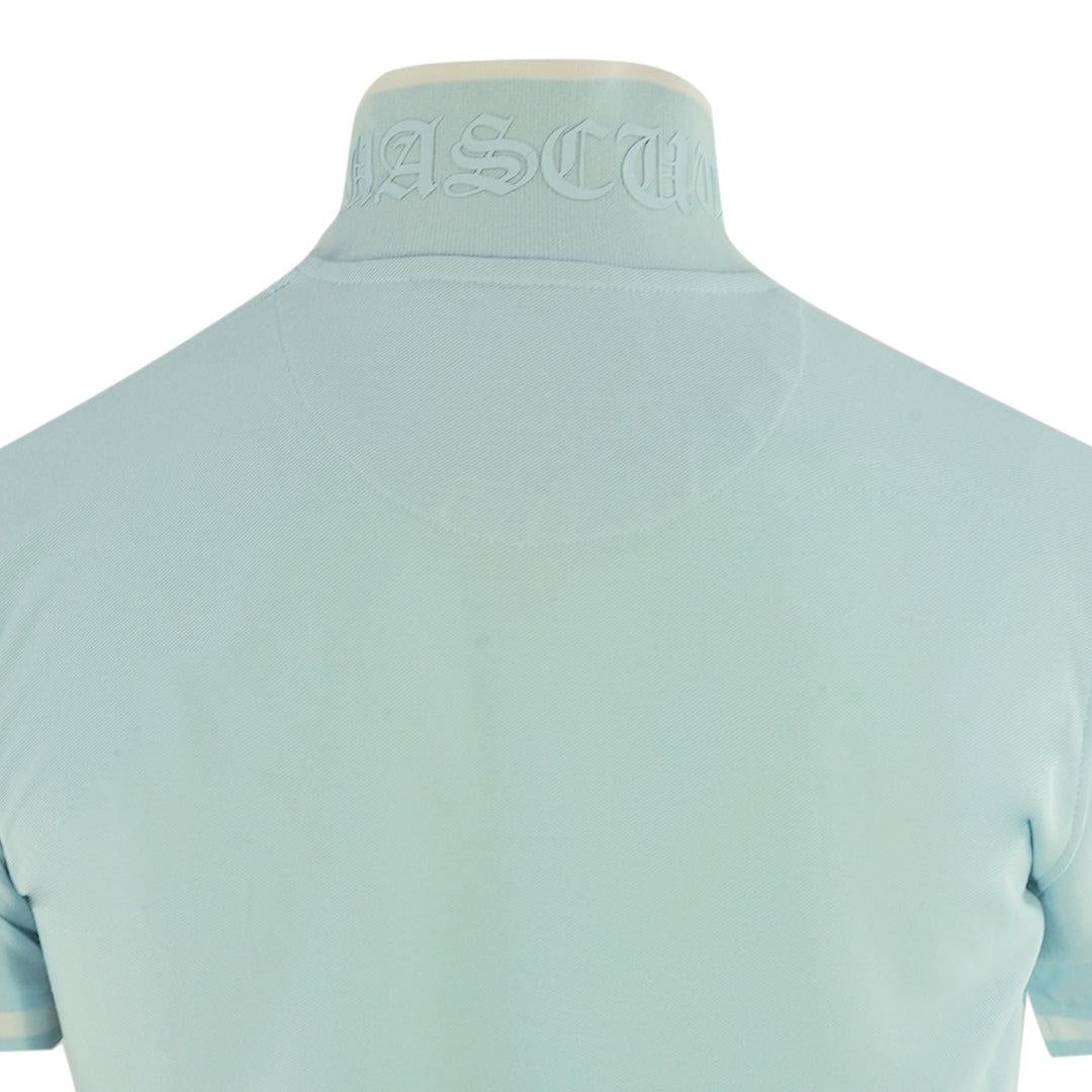 Blue - Side - Aquascutum Unisex Adult AQ 1851 Embroidered Tipped Polo Shirt