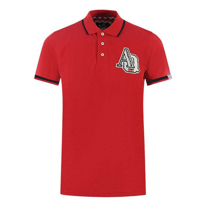 Red - Front - Aquascutum Unisex Adult AQ 1851 Embroidered Tipped Polo Shirt