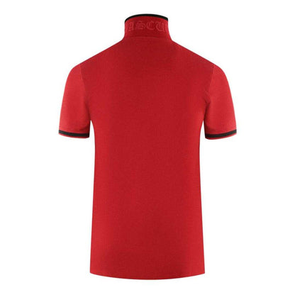 Red - Side - Aquascutum Unisex Adult AQ 1851 Embroidered Tipped Polo Shirt
