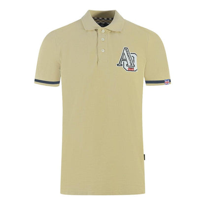 Beige - Front - Aquascutum Unisex Adult AQ 1851 Embroidered Tipped Polo Shirt