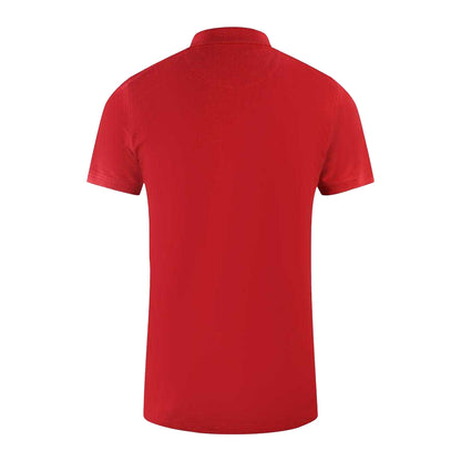 Red - Back - Aquascutum Unisex Adult Boxed Logo Polo Shirt