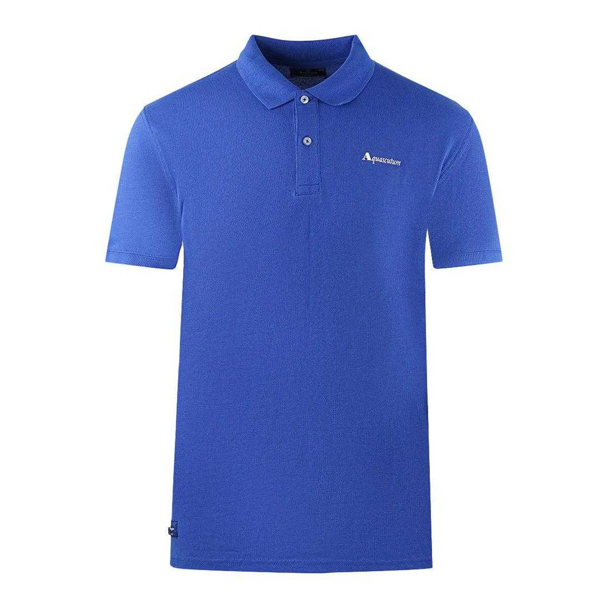 Royal Blue - Front - Aquascutum Unisex Adult Plain Logo Polo Shirt