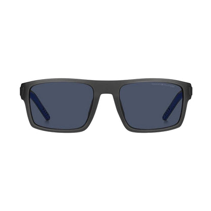 Dark Blue-Grey - Front - Tommy Hilfiger Mens Square Sunglasses