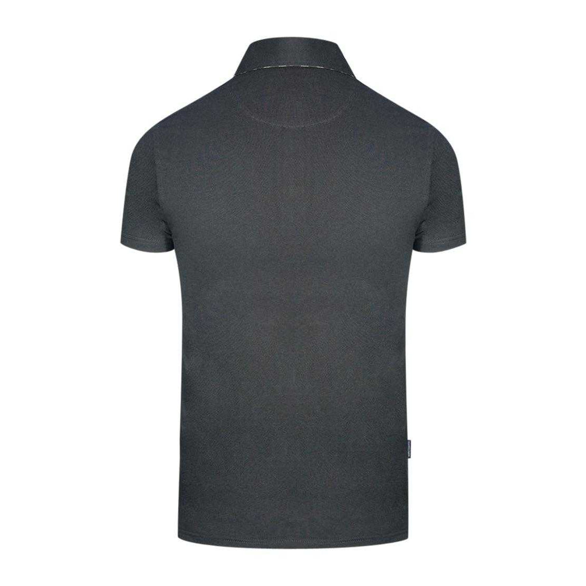 Black - Back - Aquascutum Unisex Adult London Bold Logo Polo Shirt