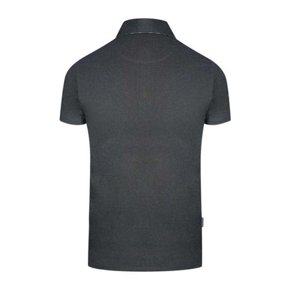 Black - Back - Aquascutum Unisex Adult London Bold Logo Polo Shirt