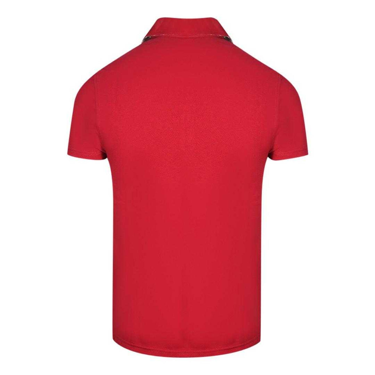 Red - Back - Aquascutum Unisex Adult London Bold Logo Polo Shirt