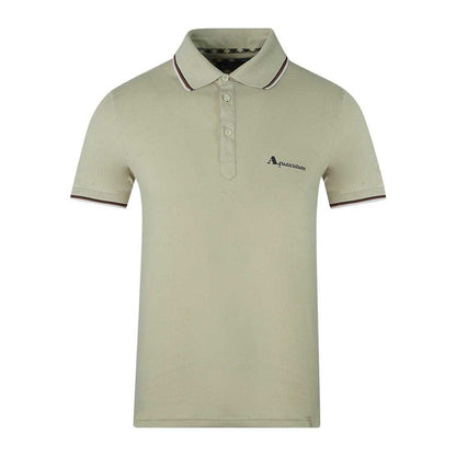 Beige - Front - Aquascutum Unisex Adult Logo Polo Shirt