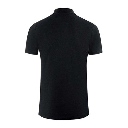 Black - Back - Aquascutum Unisex Adult Branded Sleeve Polo Shirt