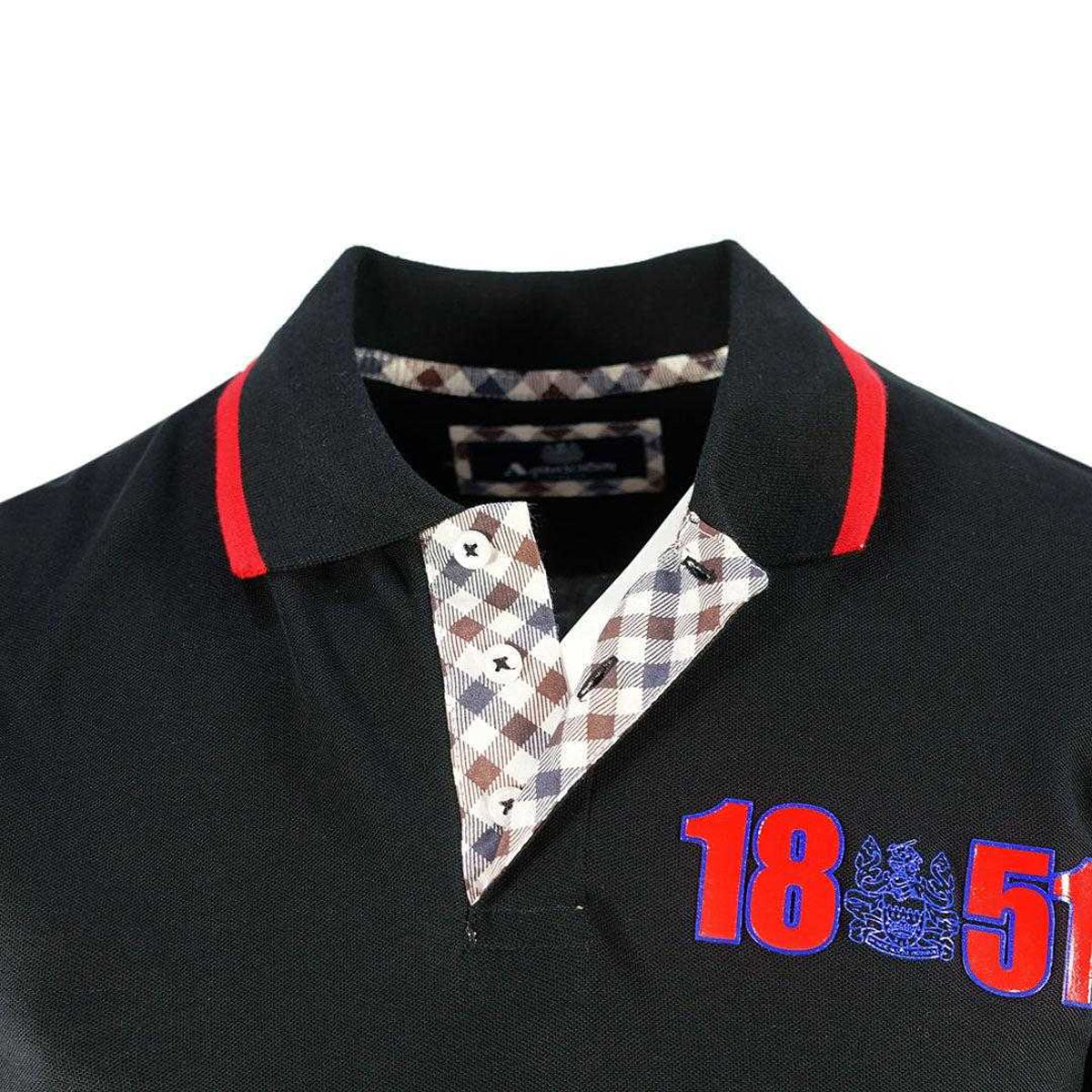 Black - Lifestyle - Aquascutum Unisex Adult London 1851 Polo Shirt