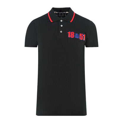 Black - Front - Aquascutum Unisex Adult London 1851 Polo Shirt