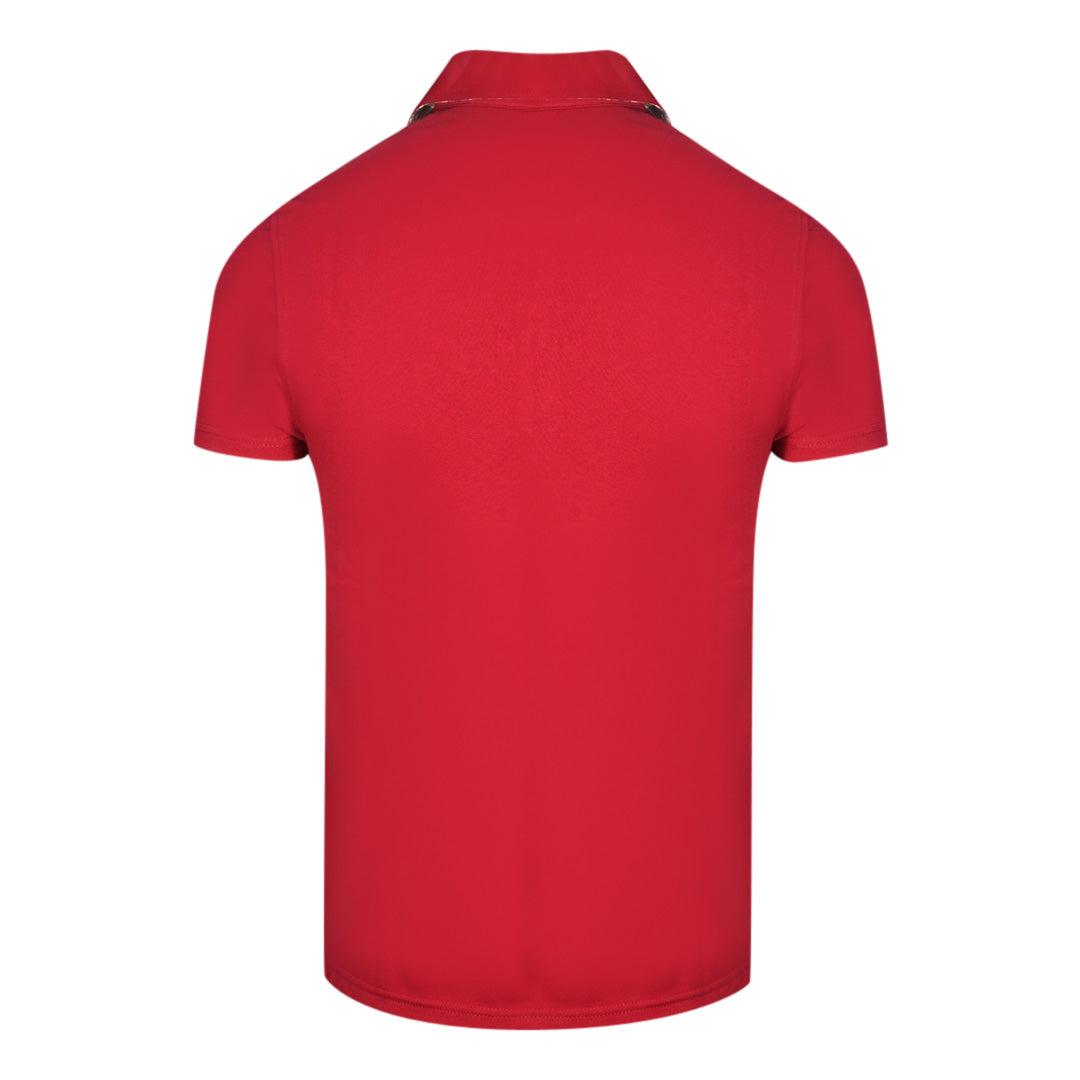Red - Back - Aquascutum Unisex Adult Signature Logo Polo Shirt