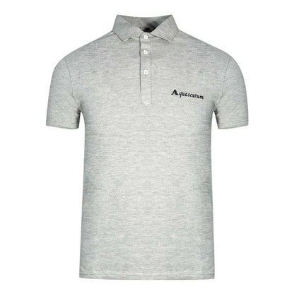 Grey - Front - Aquascutum Unisex Adult Signature Logo Polo Shirt