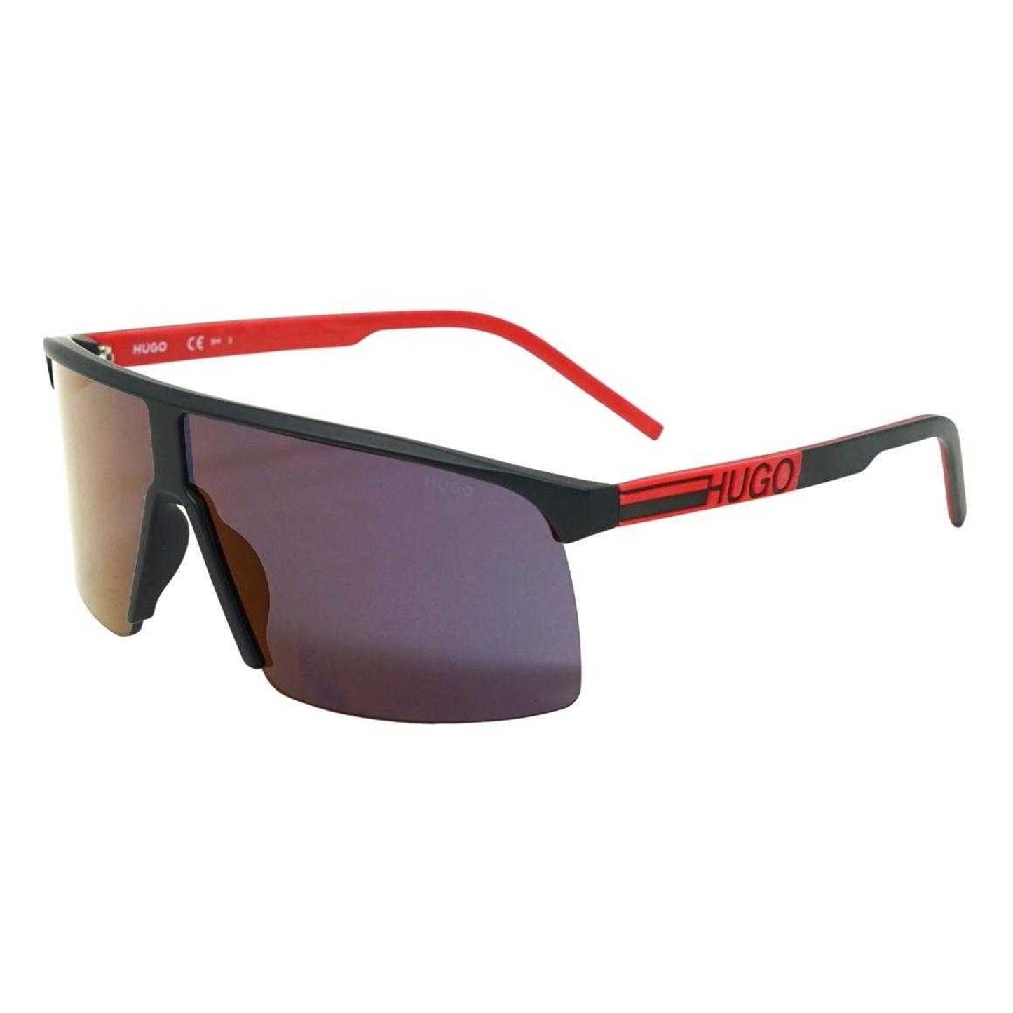 Black-Red - Back - Hugo Boss Mens Matte Sunglasses