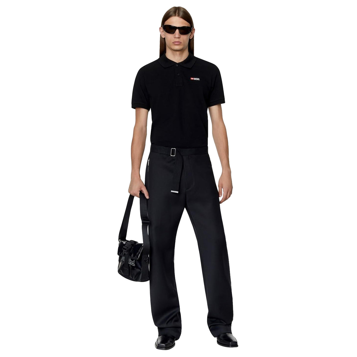 Black - Lifestyle - Diesel Unisex Adult T-Smith-D Polo Shirt