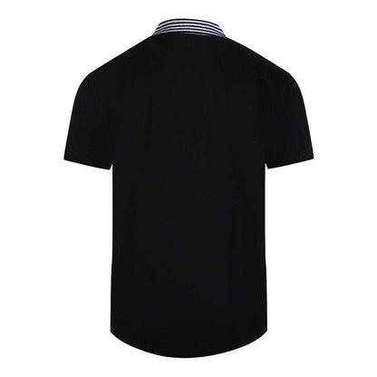 Black - Back - Cavalli Class Unisex Adult Contrast Striped Striped Neckline Polo Shirt