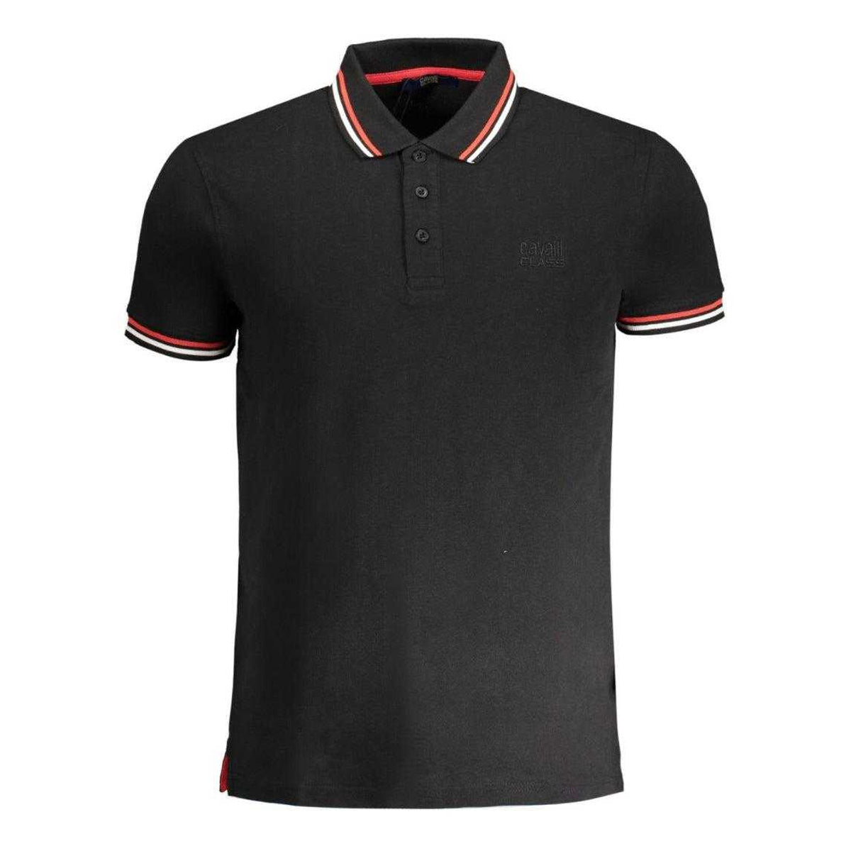 Black-Red-White - Front - Cavalli Class Unisex Adult Double Tipped Collar Polo Shirt
