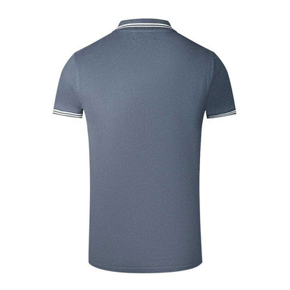 Navy-White - Back - Cavalli Class Unisex Adult Double Tipped Collar Polo Shirt