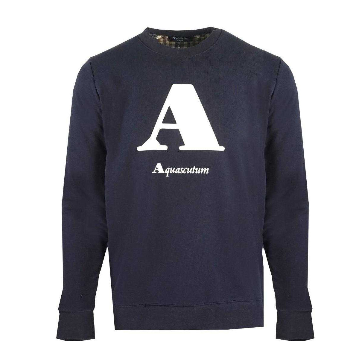 Navy - Front - Aquascutum Unisex Adult Logo Sweatshirt