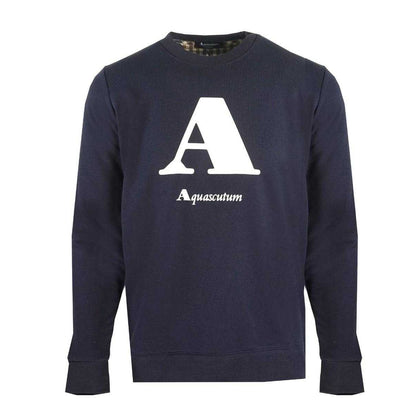 Navy - Front - Aquascutum Unisex Adult Logo Sweatshirt