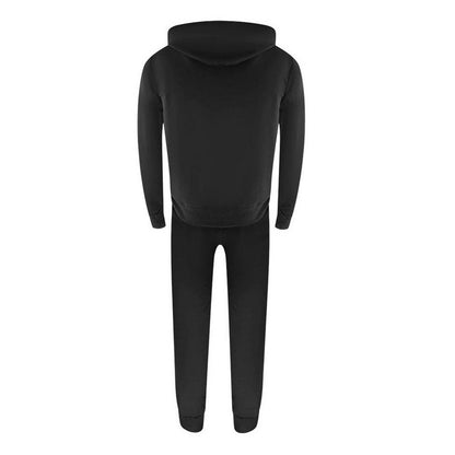 Black - Back - Aquascutum Mens Zipped Tracksuit